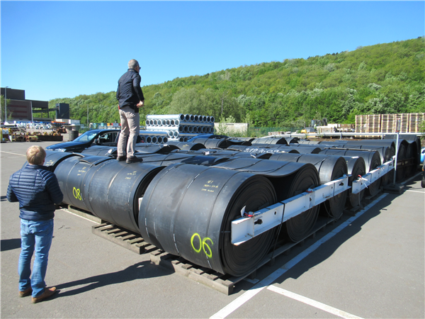 LOT of UNUSED/NEW FENNER DUNLOP Conveyor Belting, 1400mm W x 2364m L (approx. 55" W x 7,757.4' L)